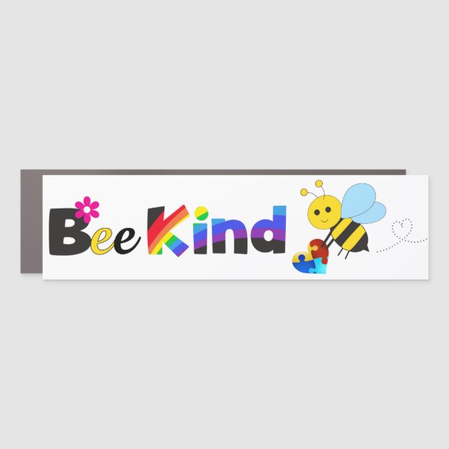 Bee Kind Car Magnet (Front)