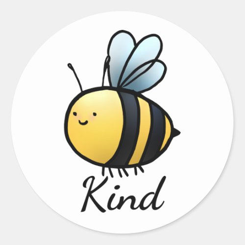 Bee Kind Classic Round Sticker