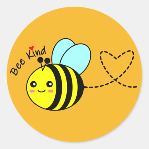 Bee Kind Classic Round Sticker