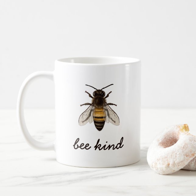 bee kind coffee mug (With Donut)