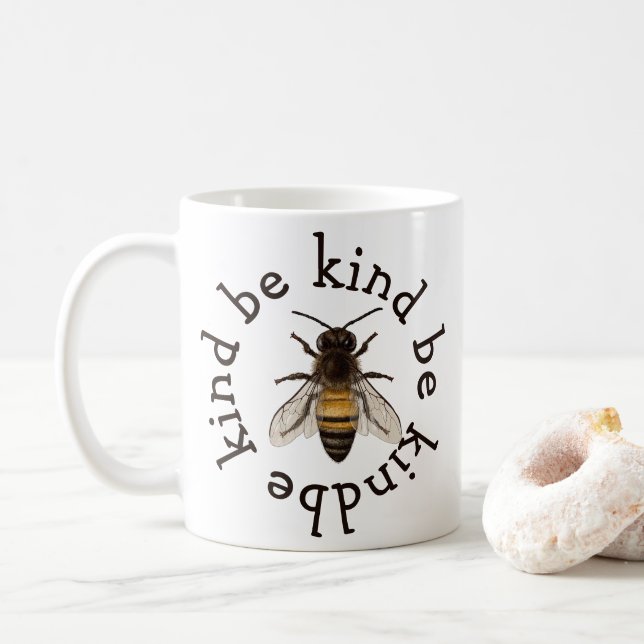 bee kind coffee mug (With Donut)