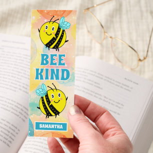 Bee Kind Custom Name Bookmarks