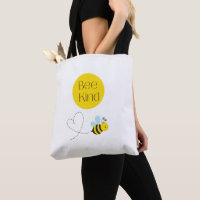 Shabby Chic Bumble Bee Canvas Tote Bag Large Cotton Reusable