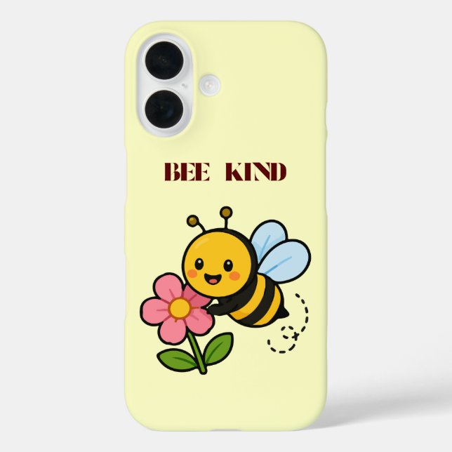 Bee Kind Cute Bee Phone Case (Back)