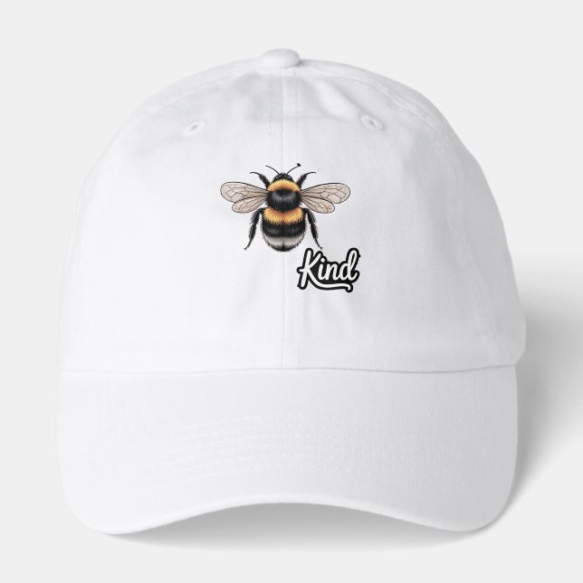 Bee Kind Cute Bumblebee Illustration - Inspiration Hat (Front)