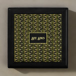 Bee Kind Elegant Gold and Black Bee Pattern Gift Box<br><div class="desc">Wouldn't it be nice if everyone was kind to each other. This design support that them with a honey of a twist, with the phrase "Bee Kind" in elegant golden color swoopy letters in a black box. The background pattern is a vintage bee pattern against black. This lovely pattern has...</div>