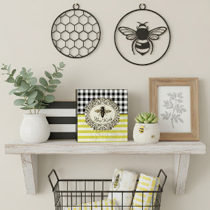 Bee kind farm style wooden box sign