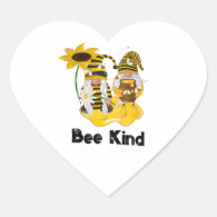 Bee Kind Gnome Customizable Sunflower Stickers