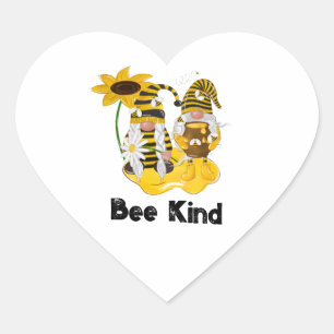 Bee Kind Gnome Customizable Sunflower Stickers
