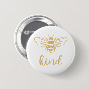 Bee Kind Gold Button