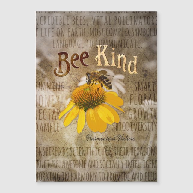 Bee Kind - Harmonious Nature  (Front)