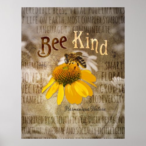 Bee Kind _ Harmonious Nature Canvas Print