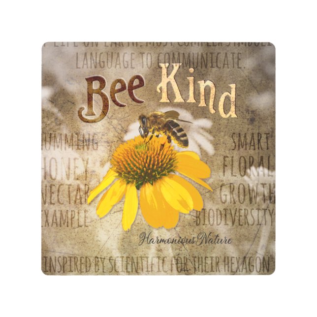 Bee Kind - Harmonious Nature Canvas Print (Front)