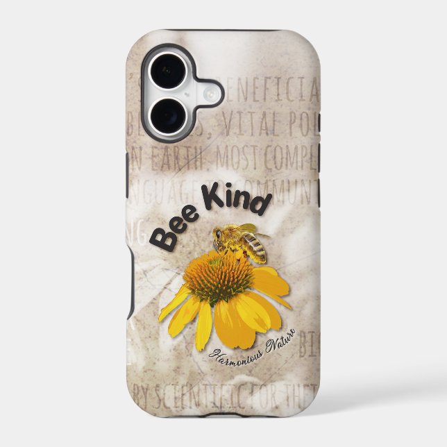 Bee Kind - Harmonious Nature Iphone Case (Back)