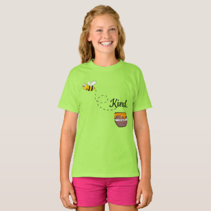 Bee Kind Honey Positive Quote Cute Bumble Bee T-Shirt
