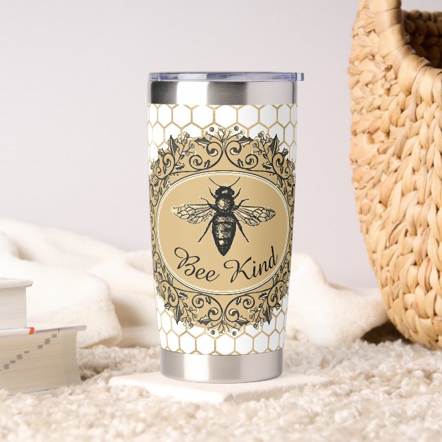 Bee kind honeycomb insulated tumbler (Living Room)