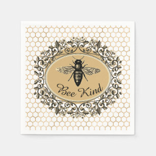 Bee kind honeycomb napkins