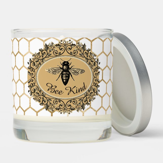 Bee kind honeycomb scented candle (Lid)
