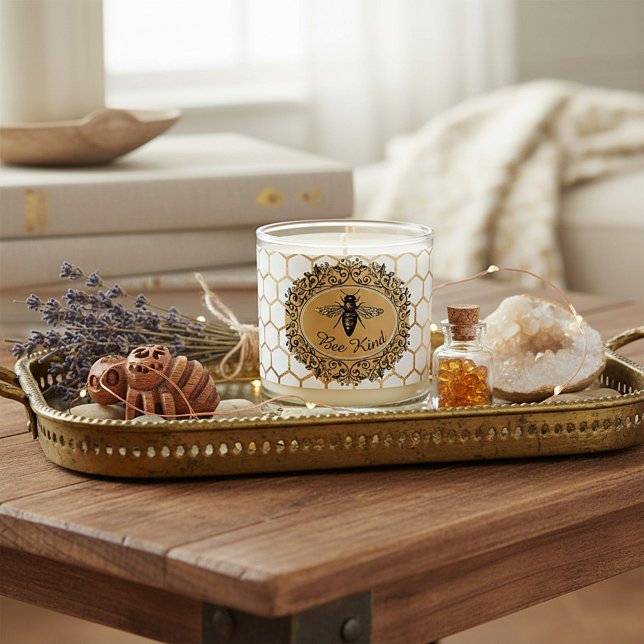 Bee kind honeycomb scented candle (Creator Uploaded)
