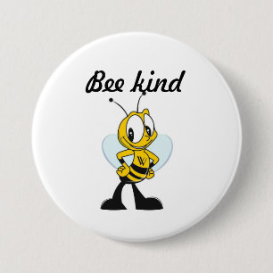 Bee kind keychain button