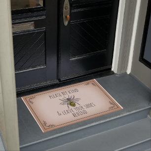 Bee Kind Leave Shoes Behind Doormat
