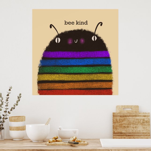 Bee kind poster (Kitchen)