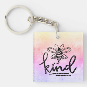 Bee Kind Rainbow Ombre Keychain
