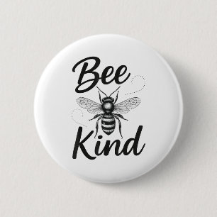 Bee Kind Sitive Quote Cute Funny Design For Kids Button