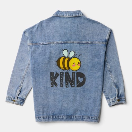 Bee Kind Summer Feminist Bee Pocket Bee Kind Woman Denim Jacket