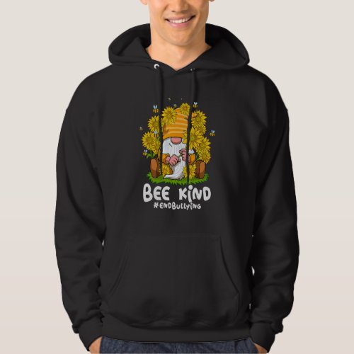 Bee Kind Sunflower Gnome Unity Day Orange Anti Bul Hoodie