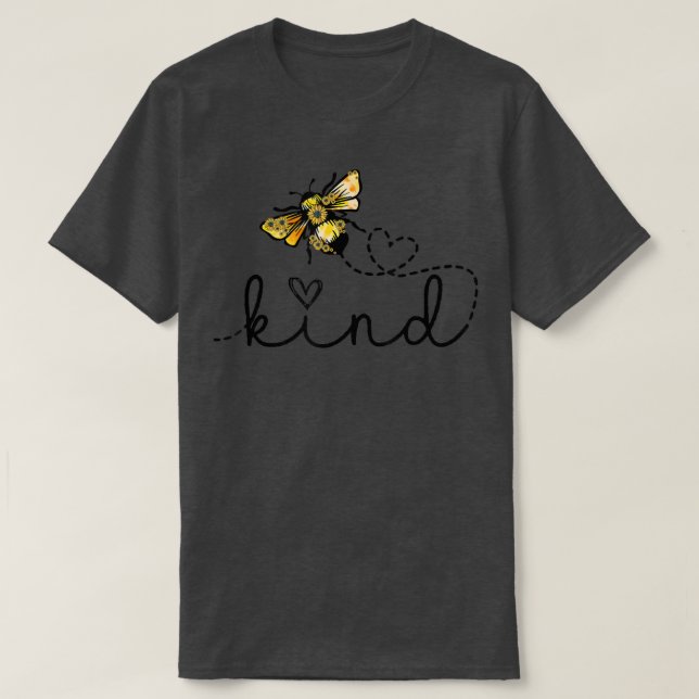 Bee Kind Sunflower Heart Love Kindness Kinder Men  T-Shirt (Design Front)