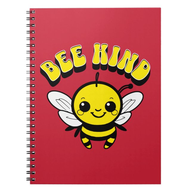 Bee kind text design notebook (Front)