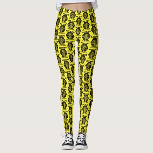 Bee Kind to the Earth Save the Bees Beekeepers Leggings