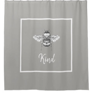 Bee Kind Vintage Bee Shower Curtain