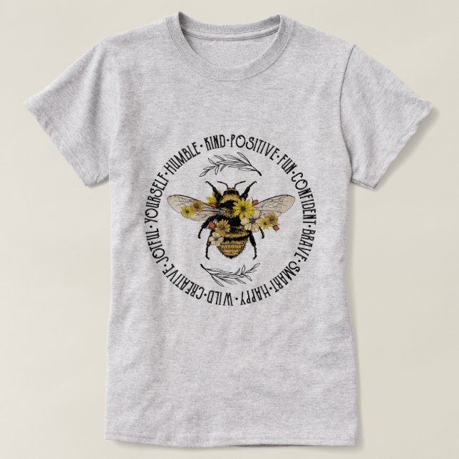 Bee Kind Vintage Sublimation T-Shirt (Design Front)
