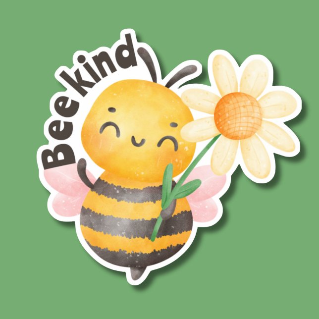 Bee Kind Waterproof  Sticker (Creator Uploaded)