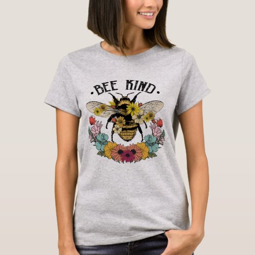 Bee Kind Wild Flower Sublimation T_Shirt