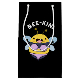 Bee-kini Funny Bee Puns Dark BG Small Gift Bag