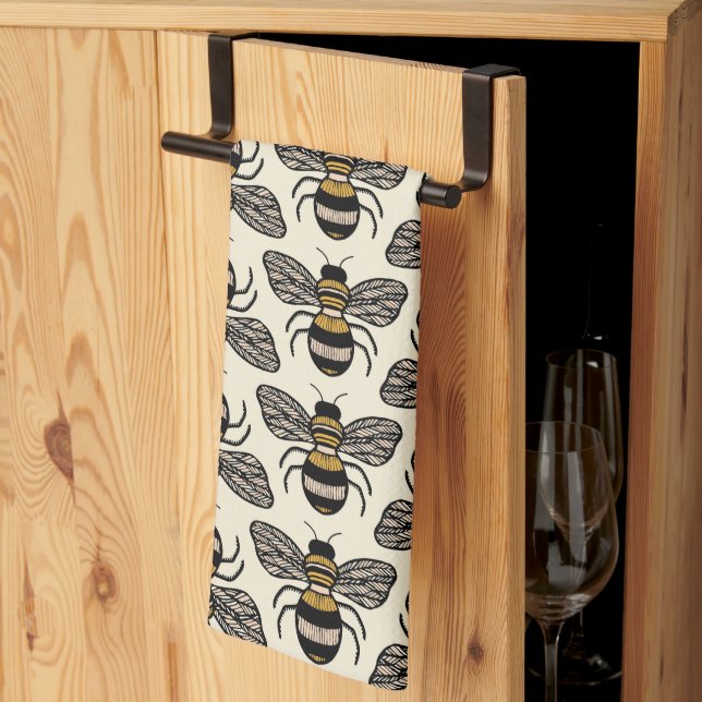 Bee Kitchen Towel (Thirds Fold)