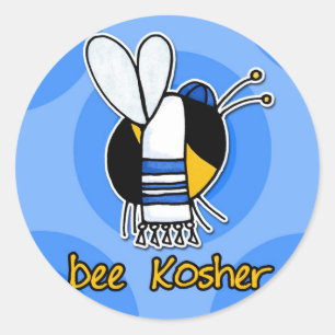 bee kosher classic round sticker