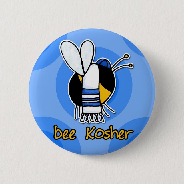 bee kosher pinback button (Front)