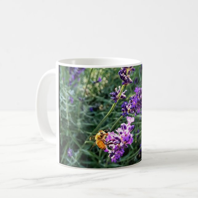 Bee & Lavender Coffee Mug (Front Left)