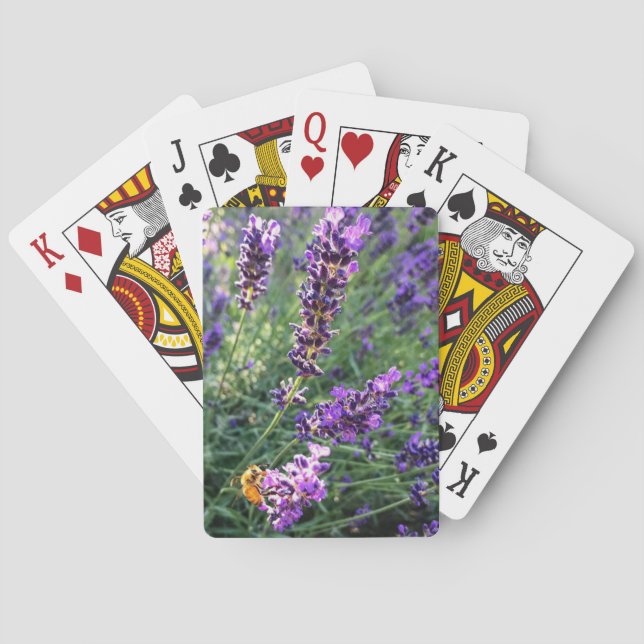 Bee & Lavender Poker Cards (Back)