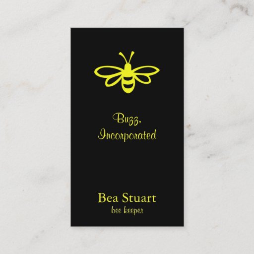 Customizable Bee [lemon] business card templates