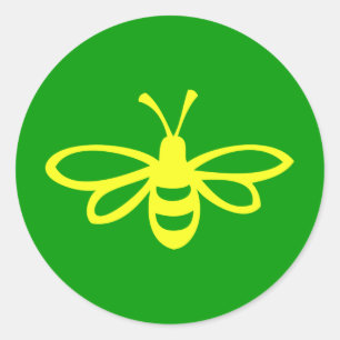 Bee [lemon] classic round sticker