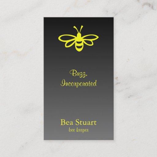 Customizable Bee [lemon] Gradient Business Card