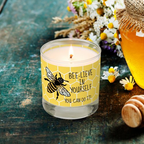 Bee_Lieve Honeycomb Design Scented Jar Candle