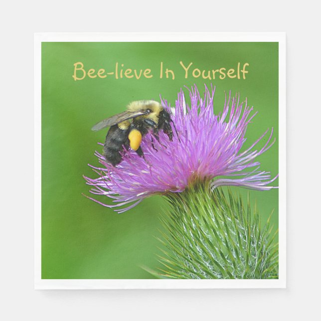 Bee-lieve In Yourself Napkins (Front)
