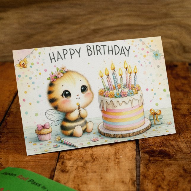 Bee-lightful Birthday Wishes Postcard (Creator Uploaded)