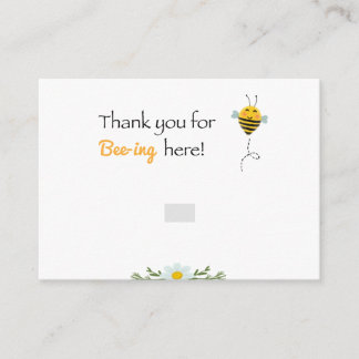 Bee Lip Balm Favor Tags Enclosure Card